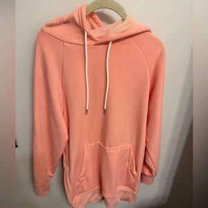 Cozy Pink Hoodie Sweater - oversized fleece NWOT